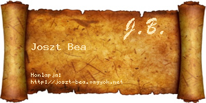 Joszt Bea névjegykártya
